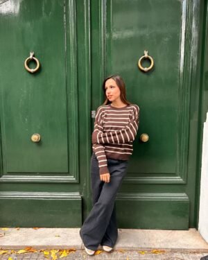 Sweater Jazmin rayado chocolate