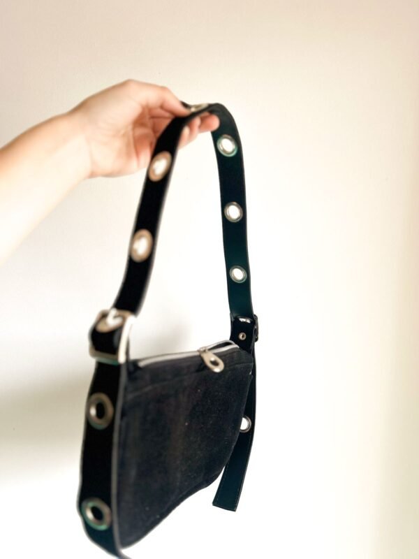 Cartera Karl gamuza negra - Imagen 3