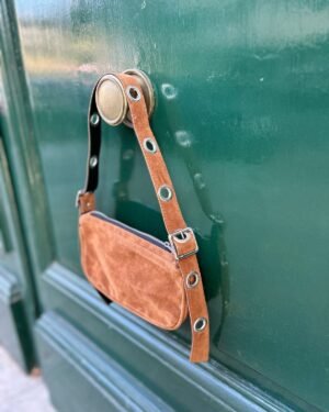 Cartera Karl gamuza marron
