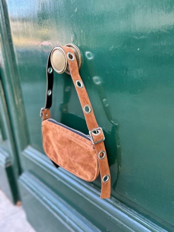 Cartera Karl gamuza marron